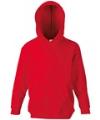 SS26B Kids Hooded Sweatshirt Red colour image